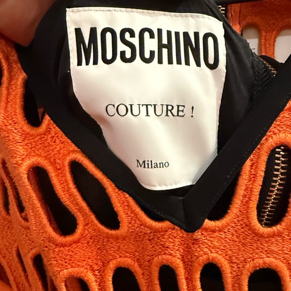 Moschino Couture Orange and Black Dress size 14 - Picture 2 of 8